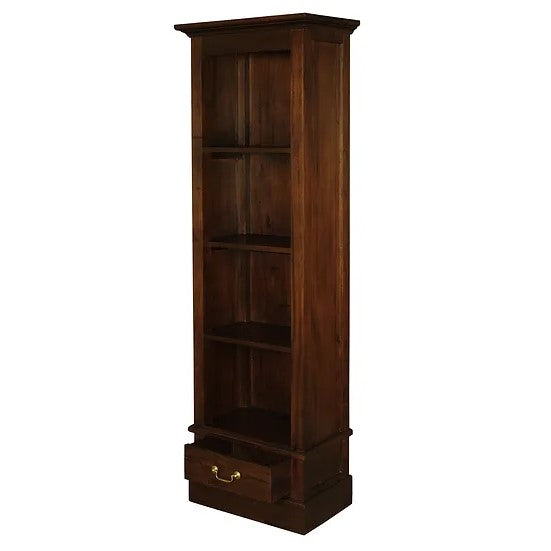 Functional Solid Wood 1 Drawer Bookcase - Brown