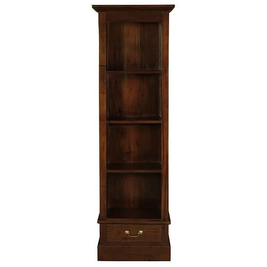 Functional Solid Wood 1 Drawer Bookcase - Brown