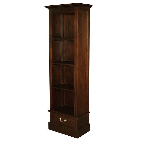 Functional Solid Wood 1 Drawer Bookcase - Brown