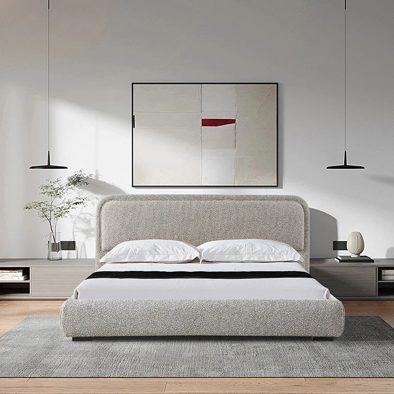 Futuristic Chrome Bed Frame - Olive Brown (King)