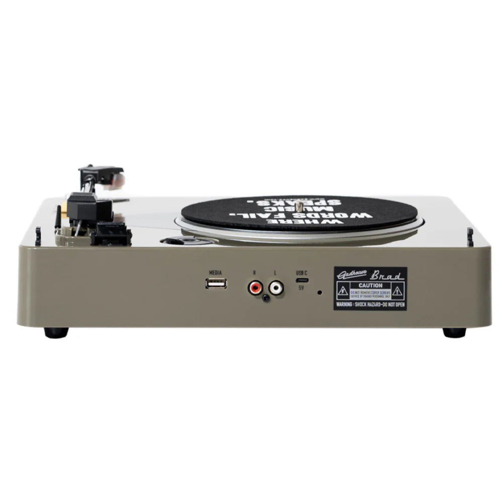 Gadhouse Brad MKII Record Player + Storage Crate - Grey