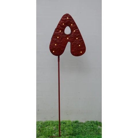 Garden Alluring Red Letter A Stake