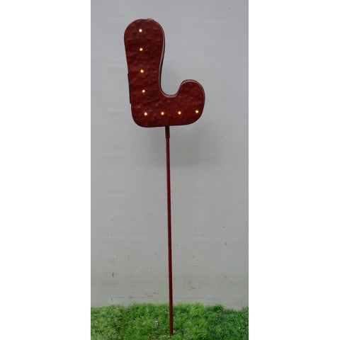 Garden Alluring Red Letter L Stake