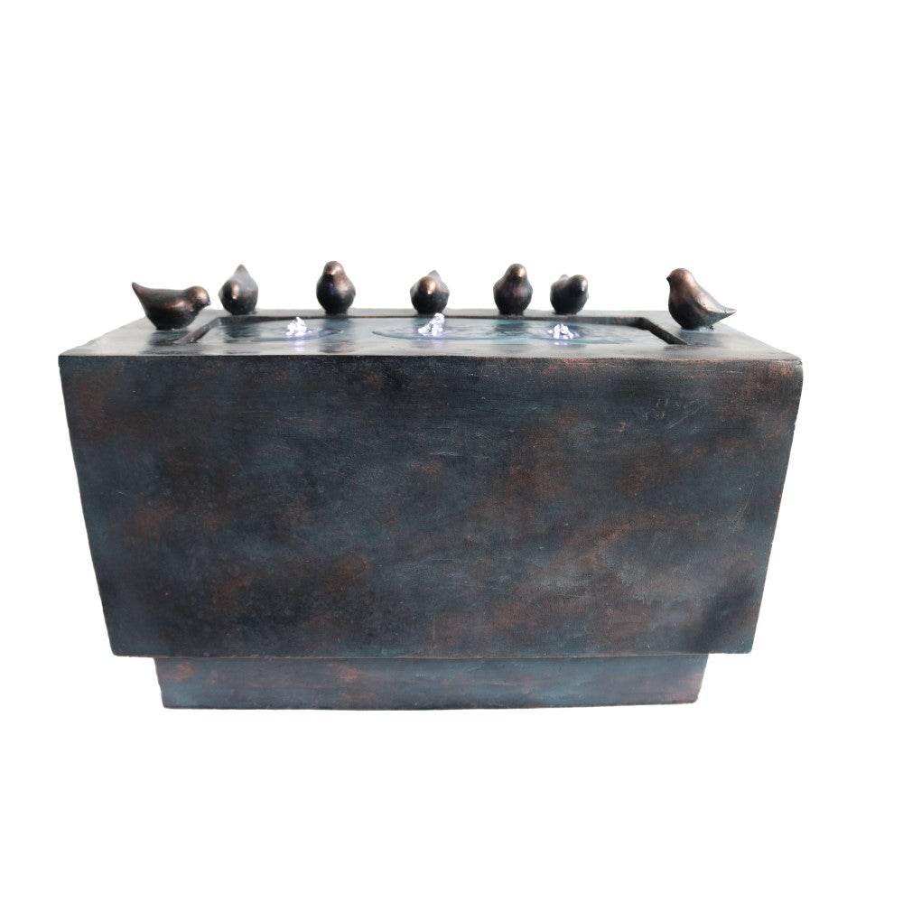 Garden Bathing Birds Polyresin Fountain