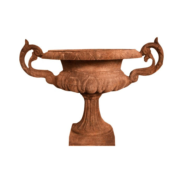 Garden Bergamo Cast Iron Urn - Rust