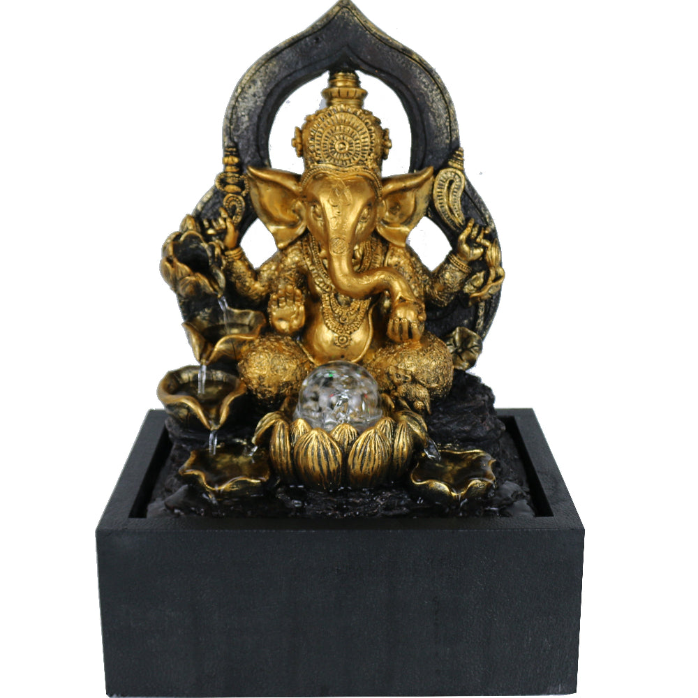 Garden Ganesha Aura Polyresin Fountain