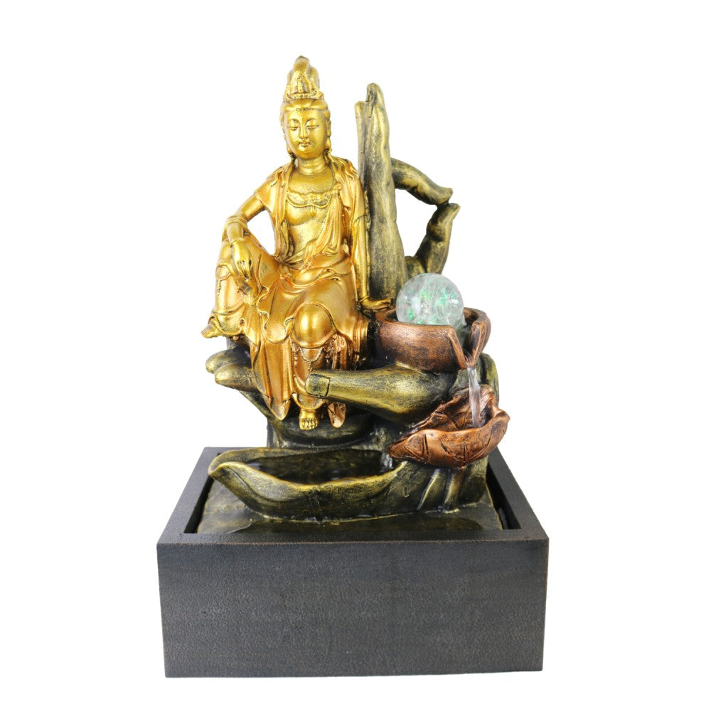 Garden Guanyin Aura Polyresin Fountain