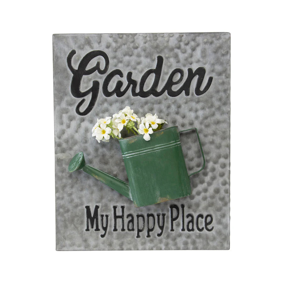 Garden Happy Place Wall Art 48cms