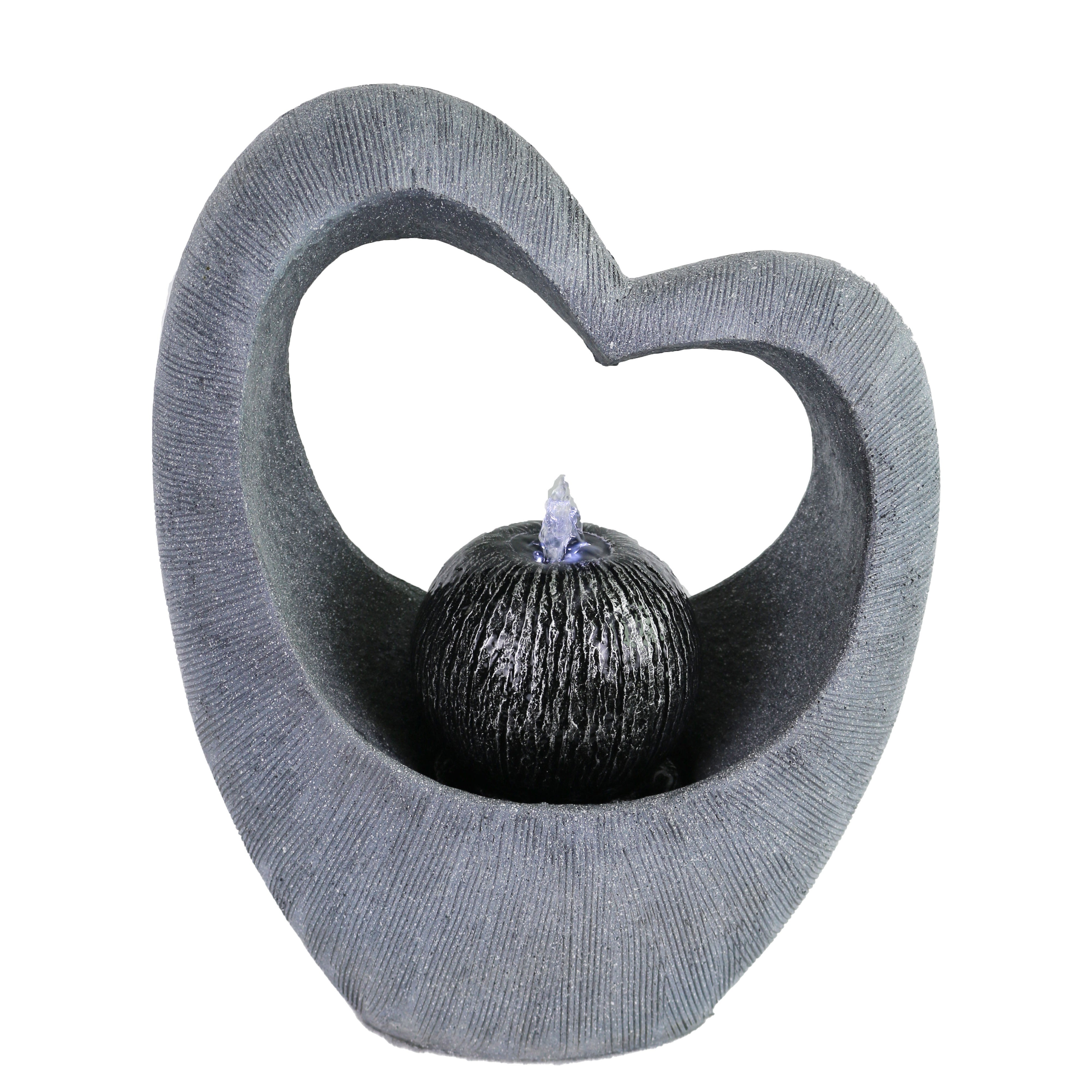 Garden Heart Overflow Polyresin Fountain