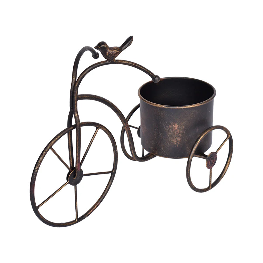 Garden Ride Bicycle Pot Planter With Bird