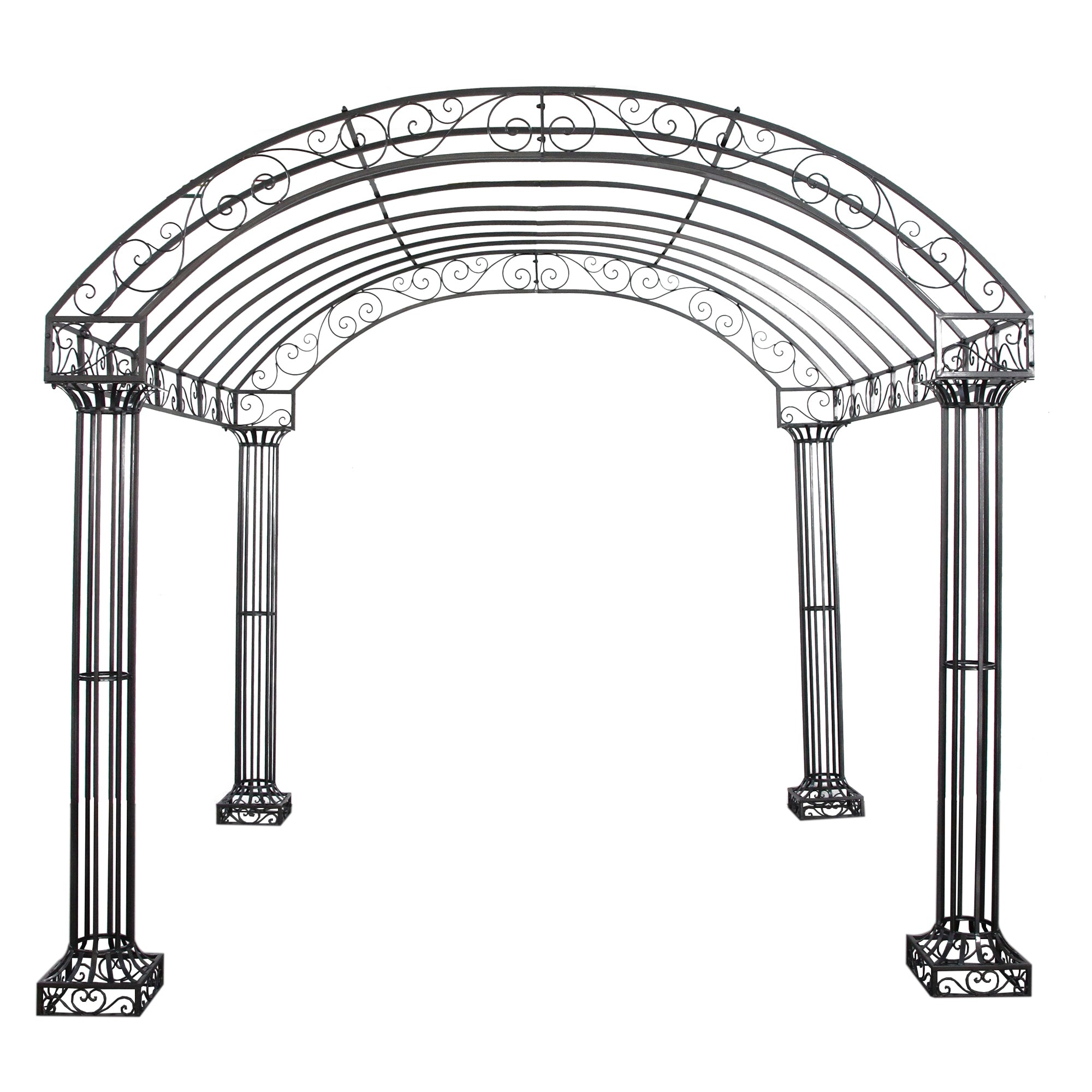 Garden Steel Outdoor Arch Gazebo Pagoda - Rustic