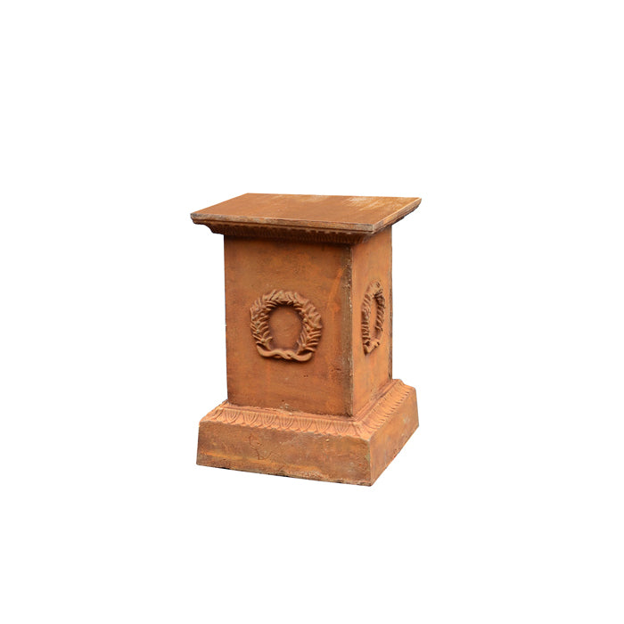 Garden Urn Milano Base Cast Iron - Rust