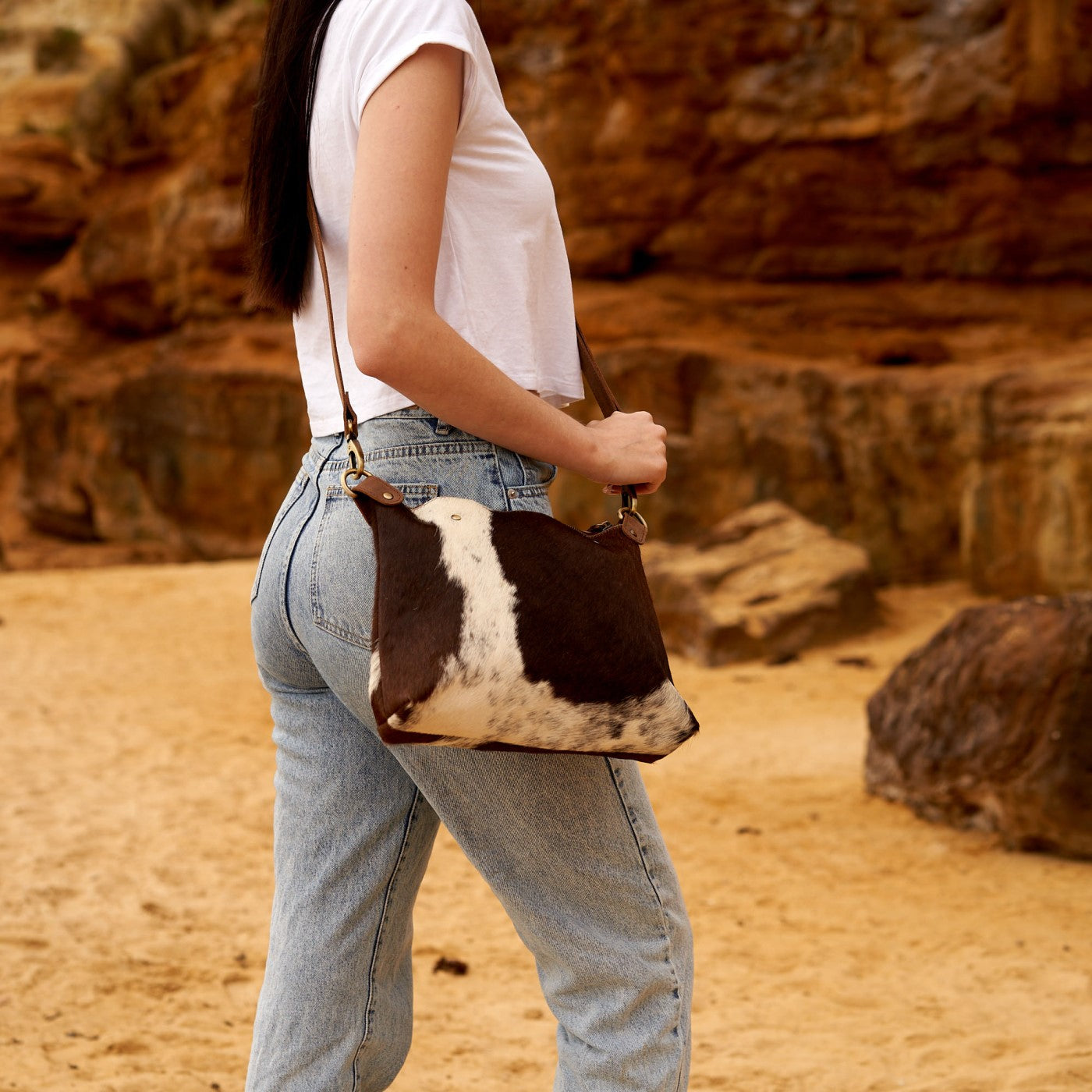 Cowhide Crossbody Shoulder Bag