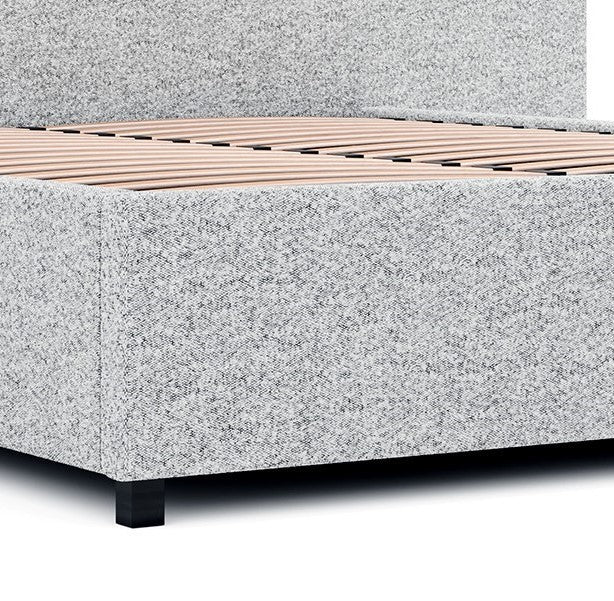 Gentle Embrace Bed Frame - Pepper Boucle (Queen)