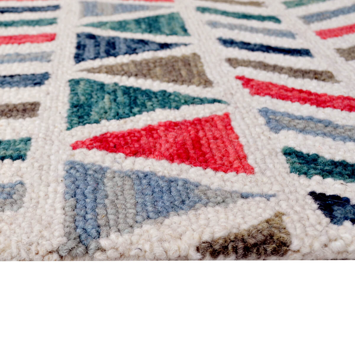 Geo Pattern Handmade Woolen Rug (Available in 3 Sizes)