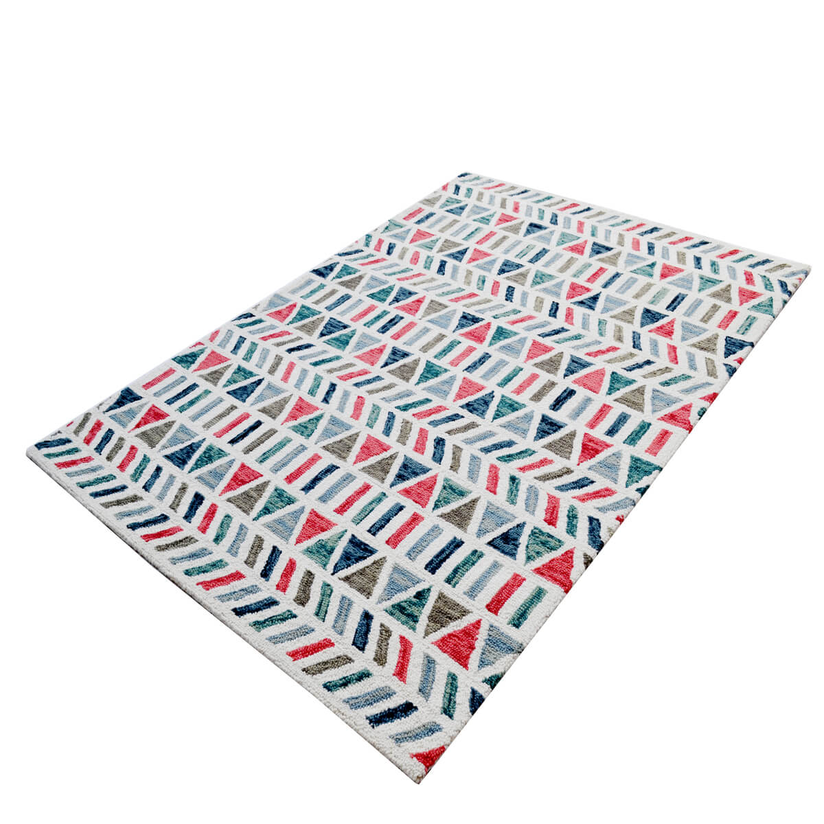 Geo Pattern Handmade Woolen Rug (Available in 3 Sizes)