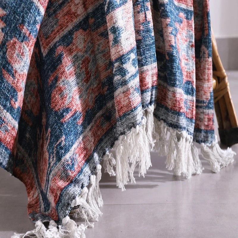 Geometric Pattern Rustic Look Designer Cotton Throw