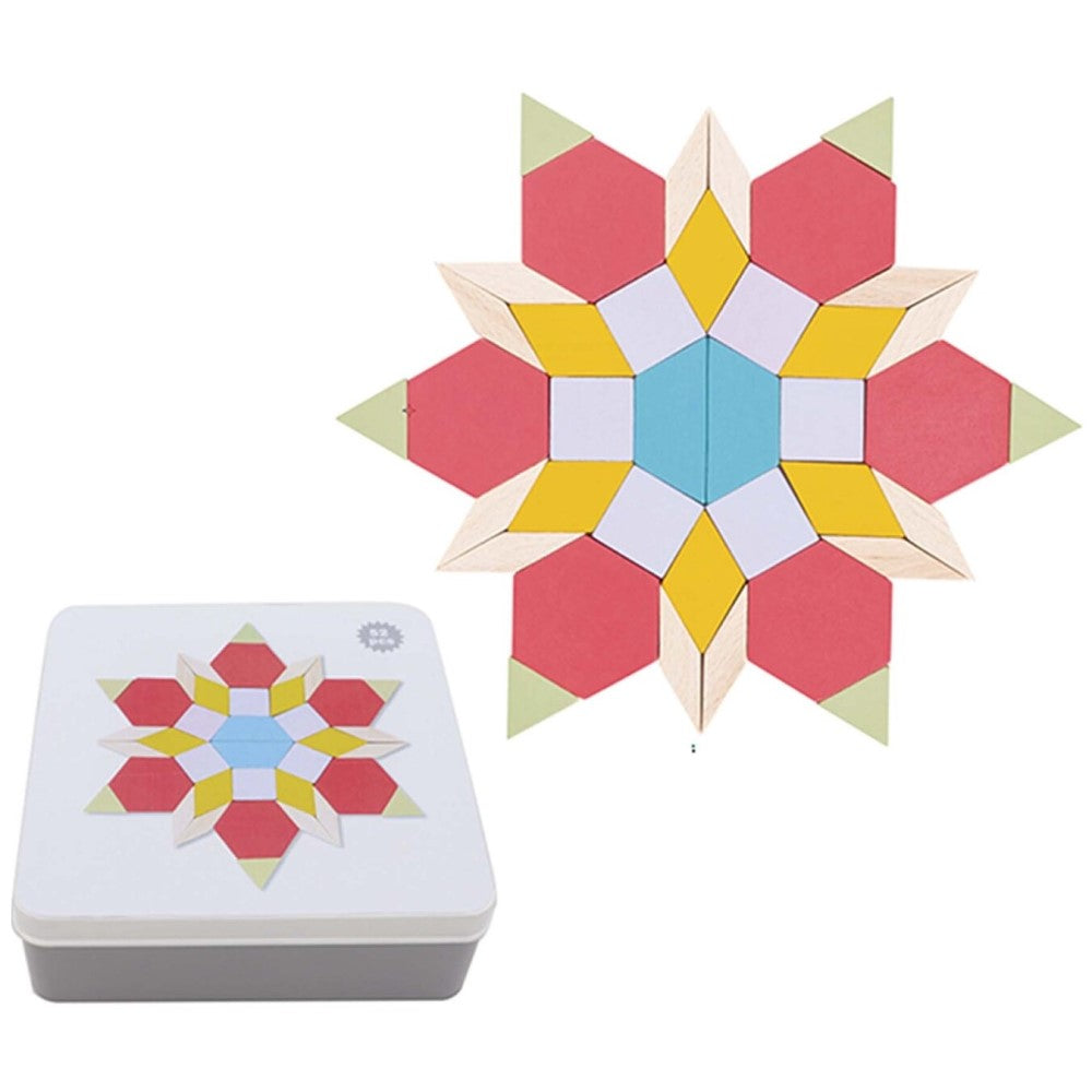 Geometric Tile Shape Block Game In Tin