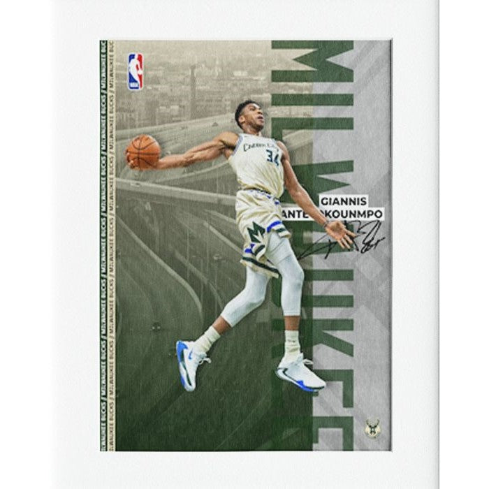 Giannis Dunk Signature Mounted Print Wall Decor - 40x50cms