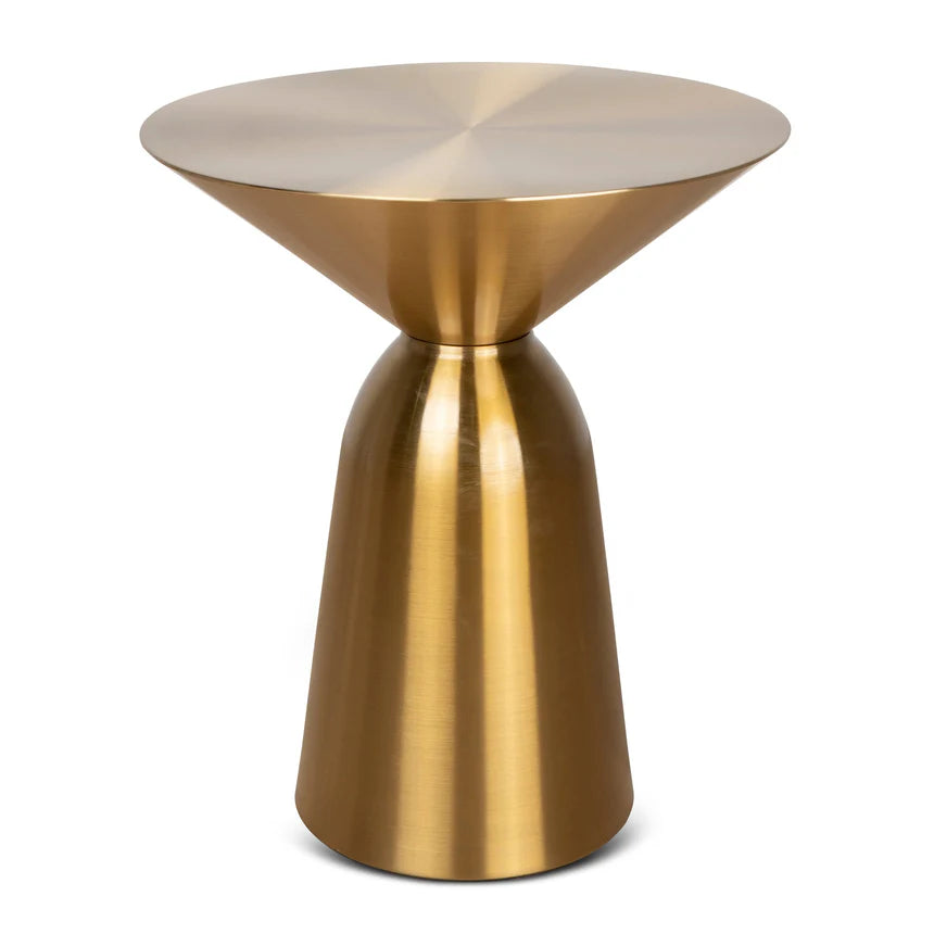 Glamorous Touch Gold Steel Round Side Table