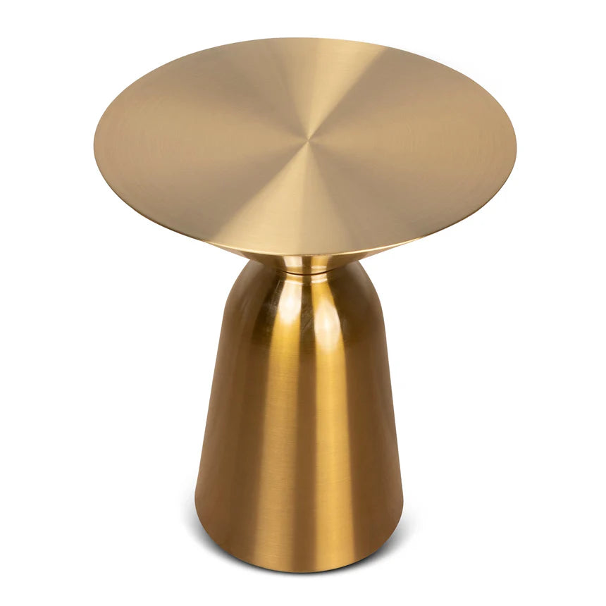 Glamorous Touch Gold Steel Round Side Table