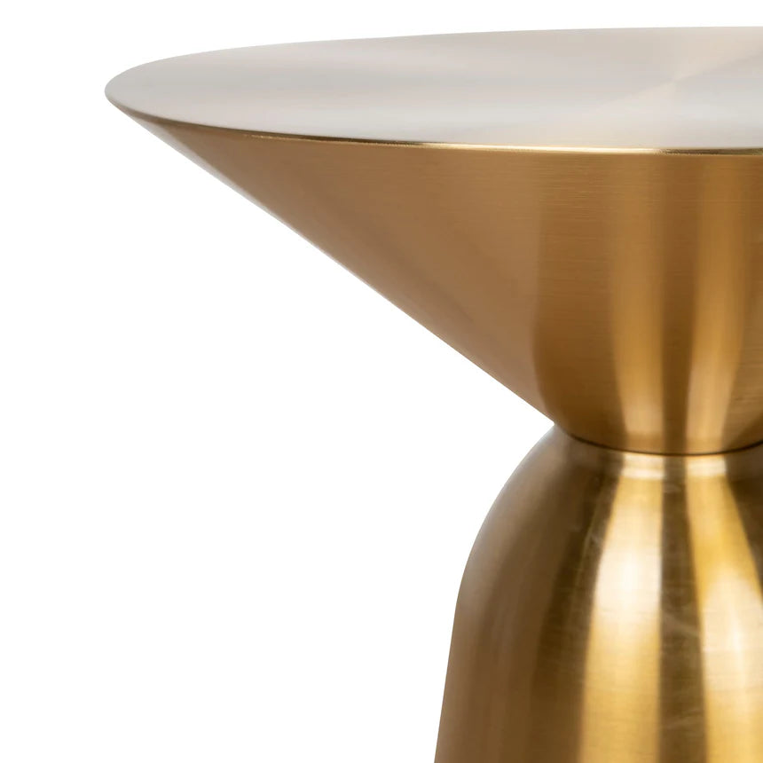 Glamorous Touch Gold Steel Round Side Table