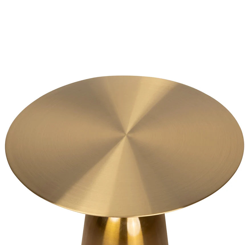 Glamorous Touch Gold Steel Round Side Table