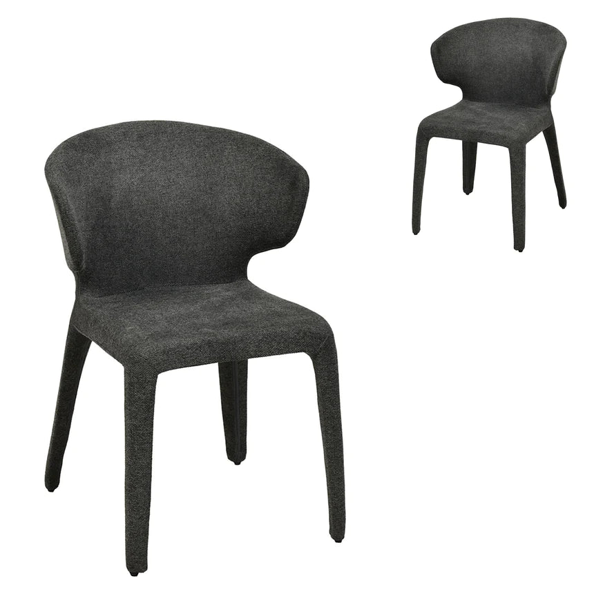 Glamour Grove Dining Chair - Charcoal Grey (Set of 2)