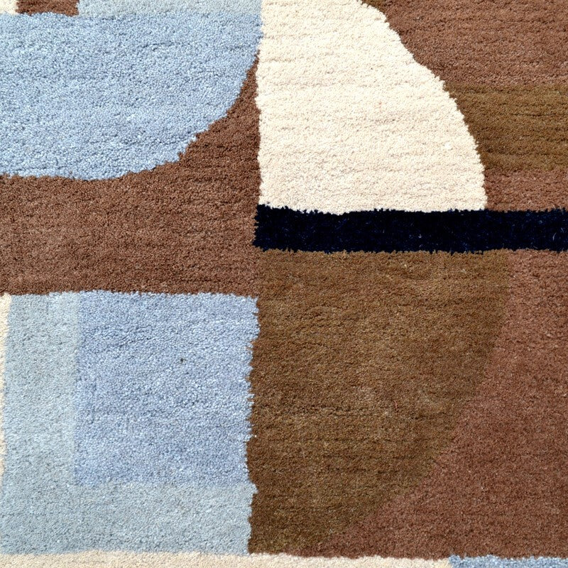 Glasco Modern Handmade Woolen Rug