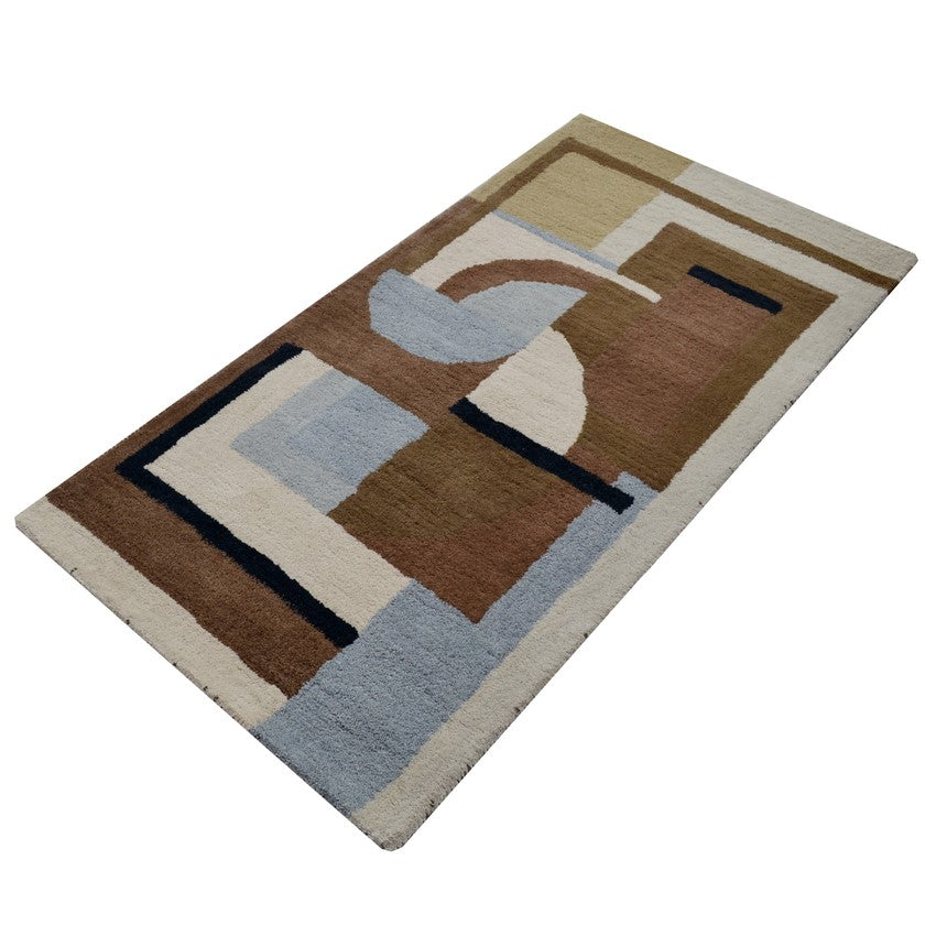 Glasco Modern Handmade Woolen Rug