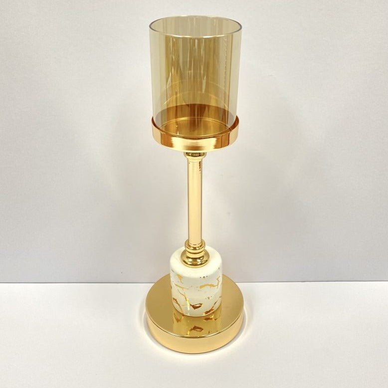 Glass Gleaming Elegance Candlestick - Available in 2 Colors