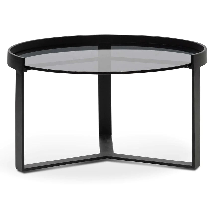 Glass Infused Metal Coffee Table 70cms