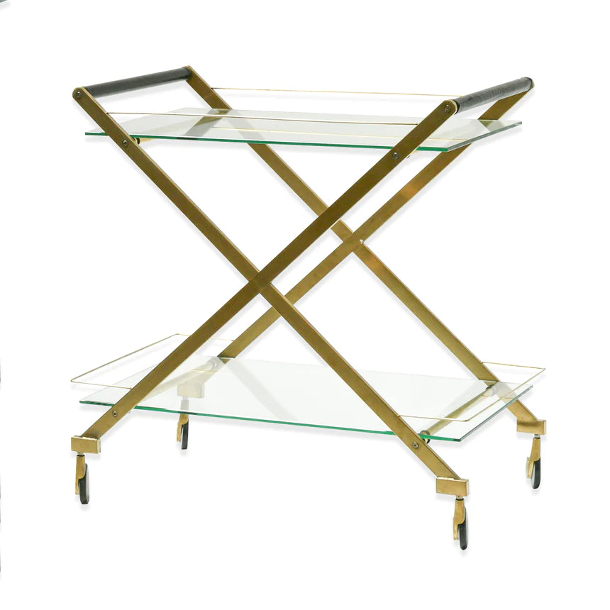 Glass Metal Luxury Bar Cart