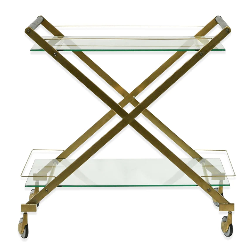 Glass Metal Luxury Bar Cart