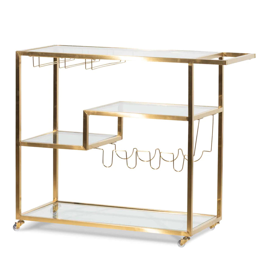 Glass Metal Modern Bar Cart