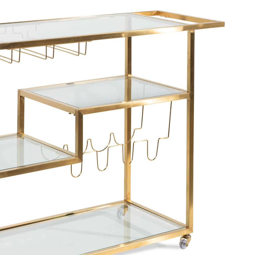 Glass Metal Modern Bar Cart