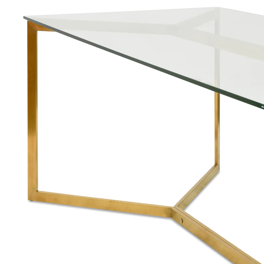 Glass Wonder Dining Table 190cms - Gold