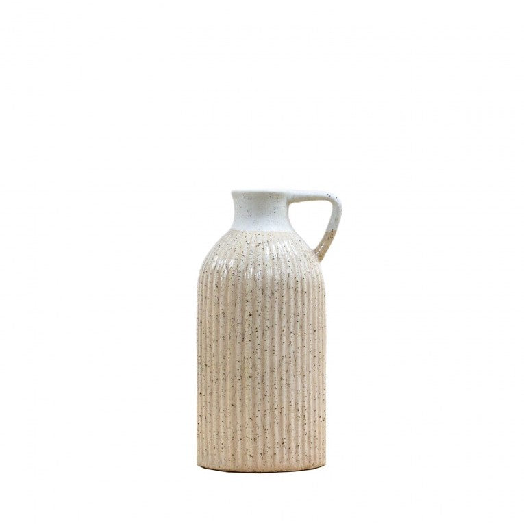 Glazed Ceramic Vase with Textured Charm (Available in 2 Sizes)