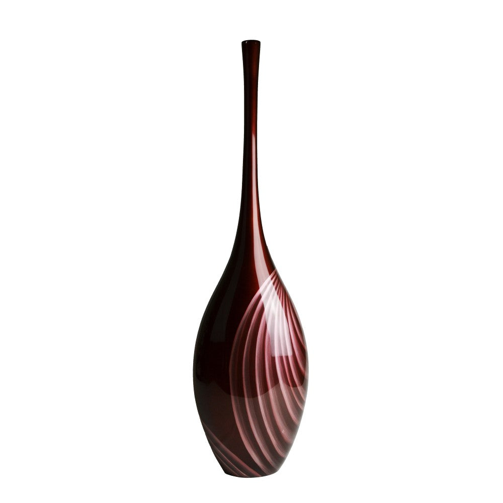 Glossy Celestial Pinnacle Tall Floor Vase 100cms - Dark Red