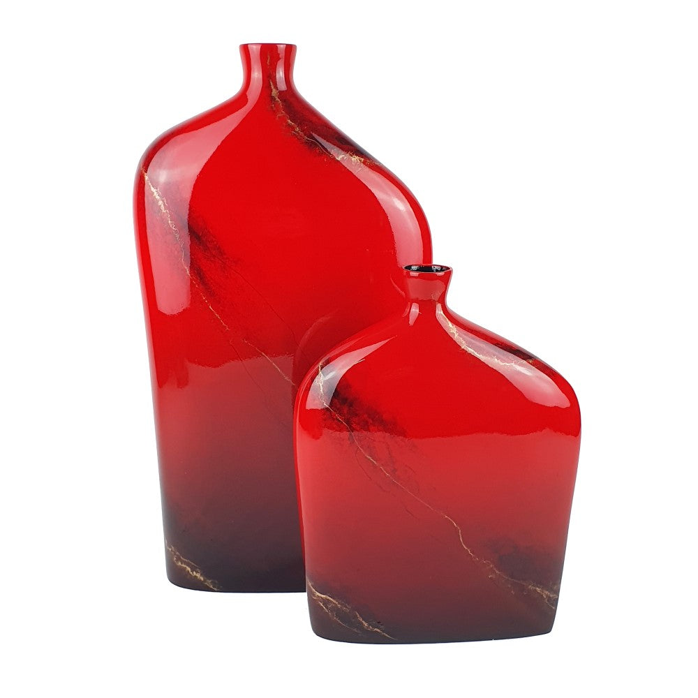 Glossy Mirage Flat Shaped Vase - (Available in 2 Sizes)