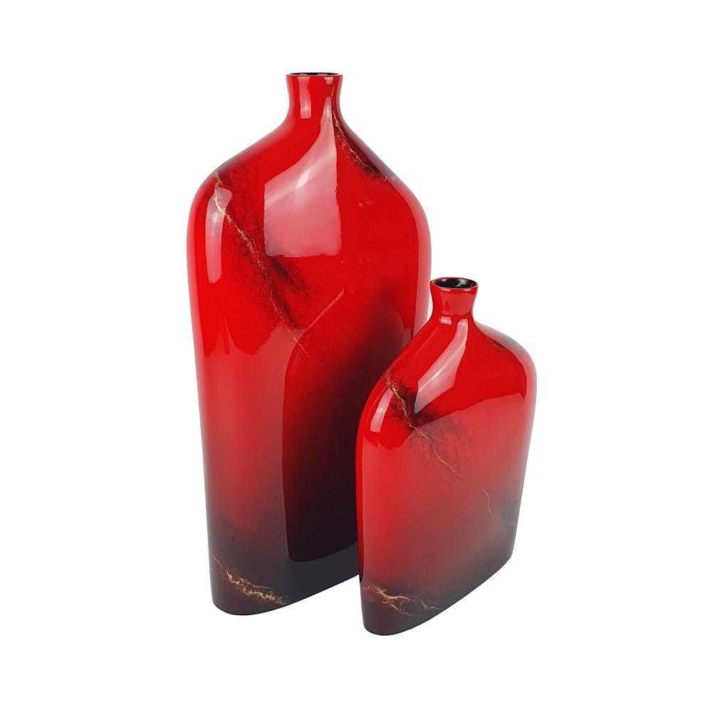 Glossy Mirage Flat Shaped Vase - (Available in 2 Sizes)