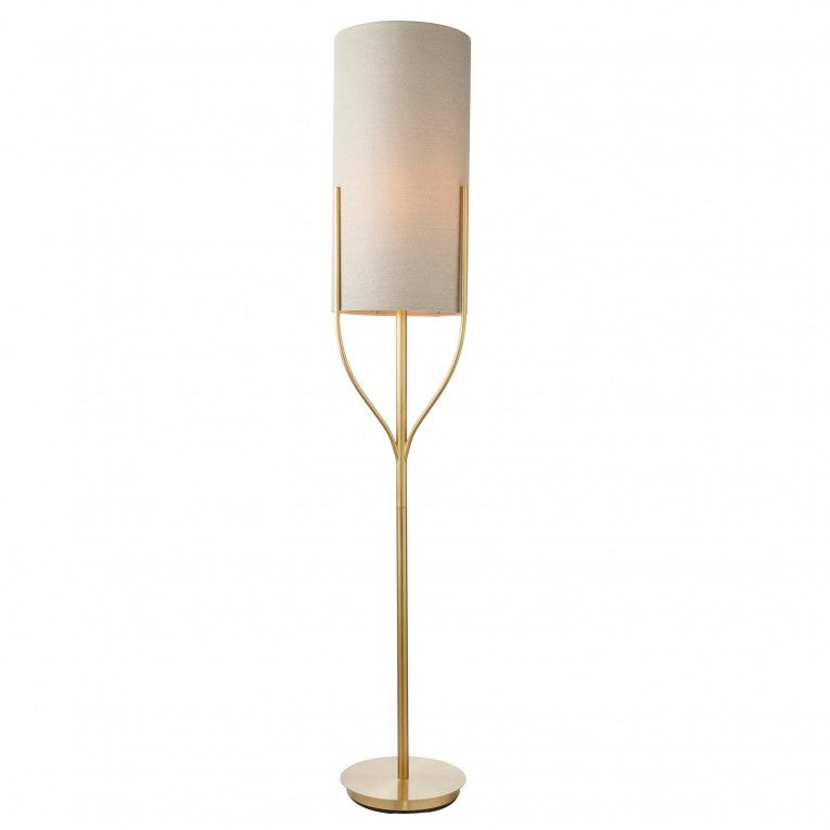 Golden Ambiance in Satin Brushed Gold Floor Lamp