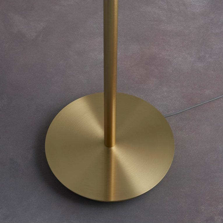 Golden Ambiance in Satin Brushed Gold Floor Lamp