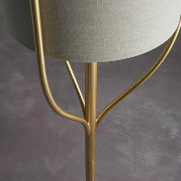 Golden Ambiance in Satin Brushed Gold Floor Lamp