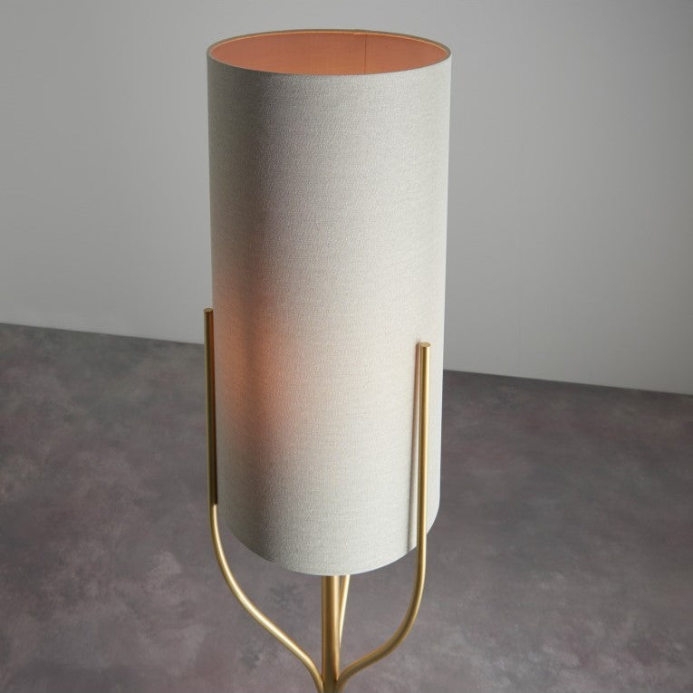 Golden Ambiance in Satin Brushed Gold Floor Lamp