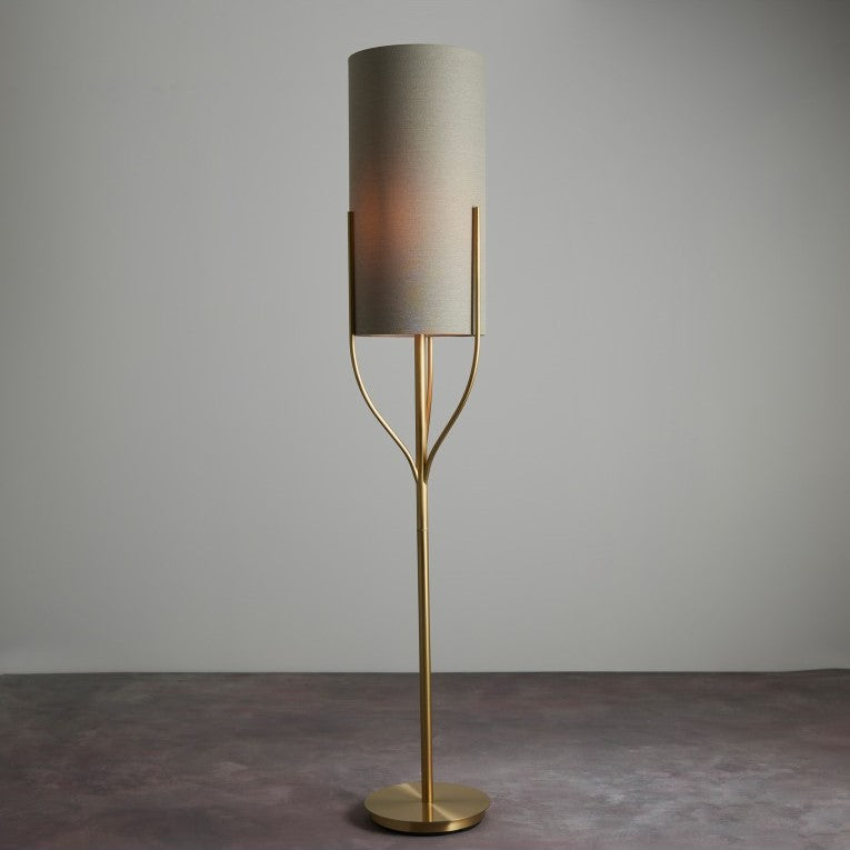 Golden Ambiance in Satin Brushed Gold Floor Lamp