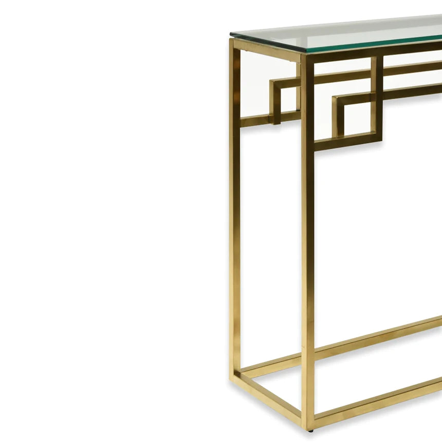 Golden Glow Glass Console Table 115cms