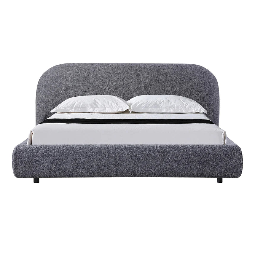 Graceful Nest Bed Frame - Charcoal Boucle (Queen)