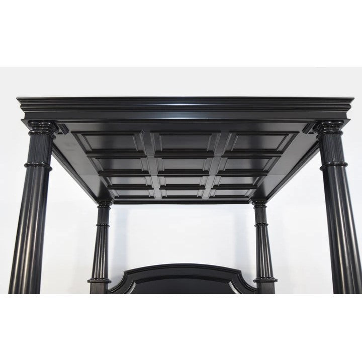 Grand Monticello Four Poster King Size Bed - Black