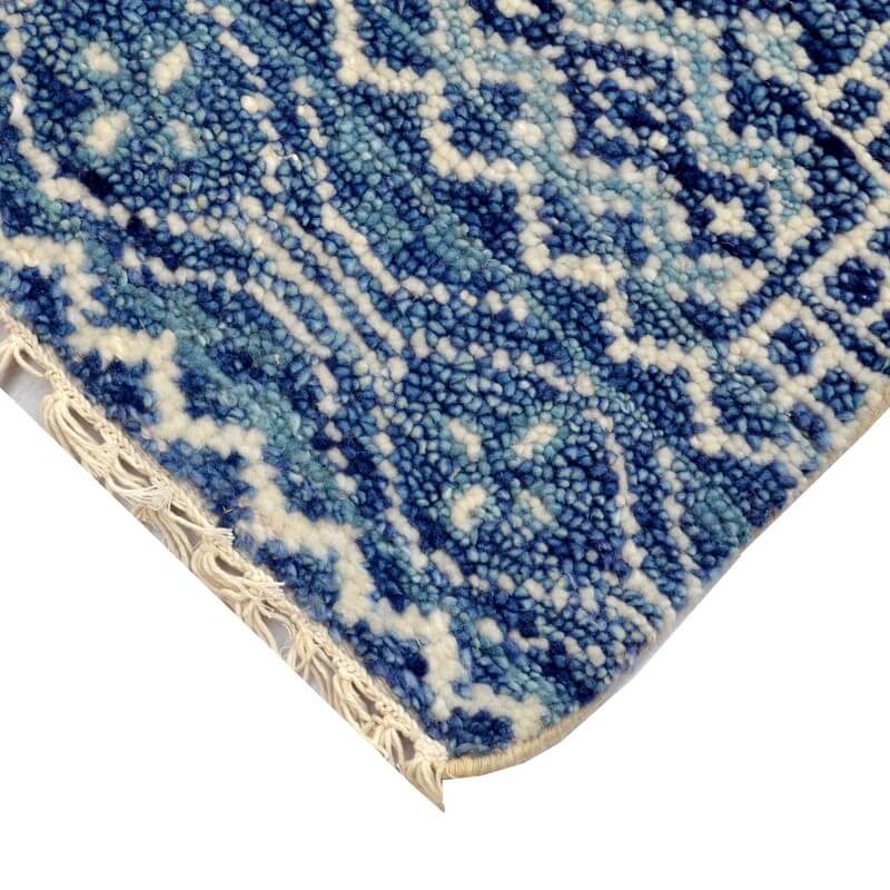 Grand Royal Hand Woven Woolen Rug - Blue (Available in 6 Sizes)